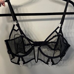 Thistle and Spire Black Sheer Bra